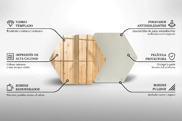 Kuchynská doska zo skla Jemné drevené dosky