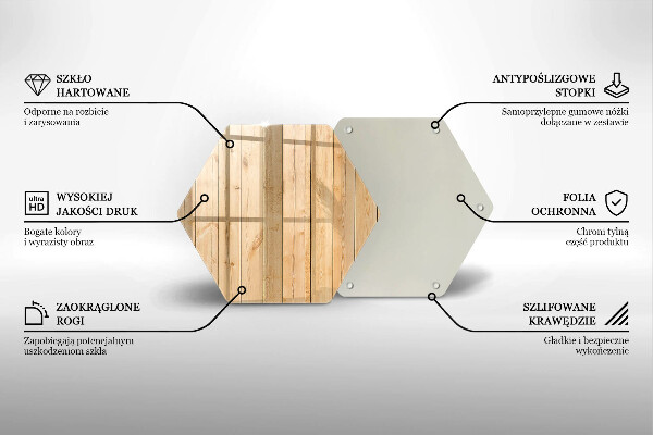 Kuchynská doska zo skla Jemné drevené dosky