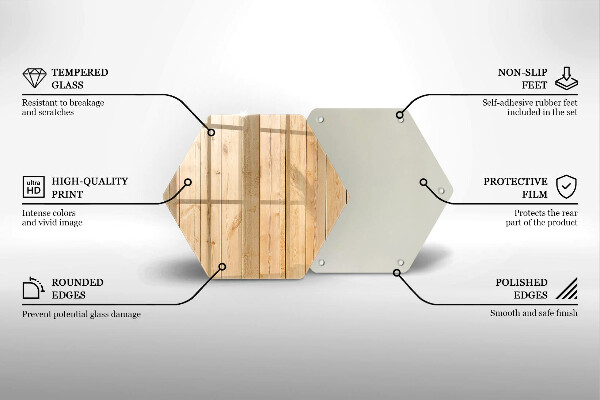 Kuchynská doska zo skla Jemné drevené dosky