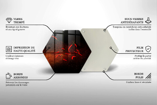 Kuchynská doska zo skla Horúce čili papričky