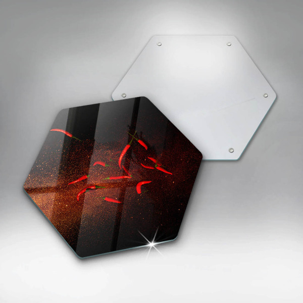 Kuchynská doska zo skla Horúce čili papričky