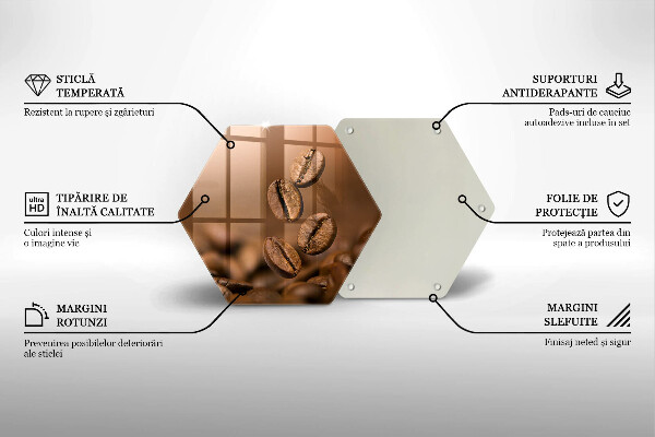 Kuchynská doska zo skla Kávové zrná