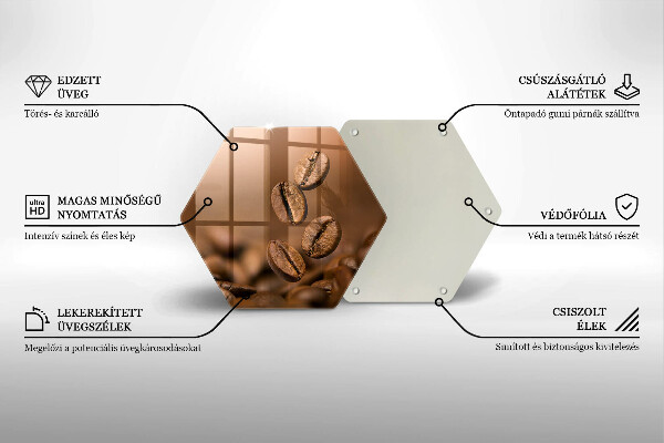 Kuchynská doska zo skla Kávové zrná