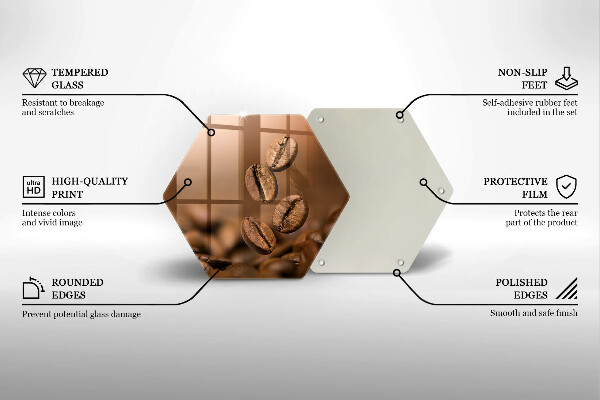 Kuchynská doska zo skla Kávové zrná