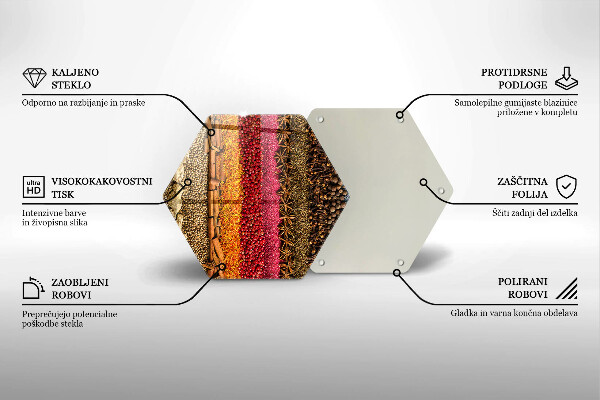 Kuchynská doska zo skla Farebné korenie