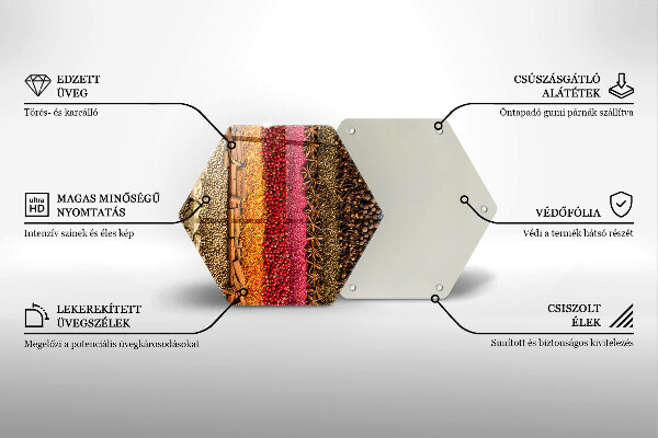 Kuchynská doska zo skla Farebné korenie