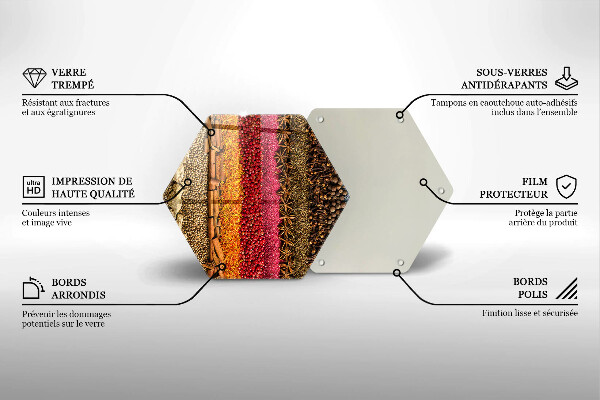 Kuchynská doska zo skla Farebné korenie