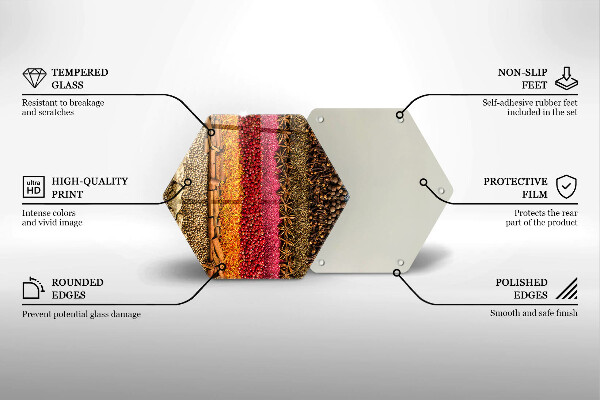 Kuchynská doska zo skla Farebné korenie