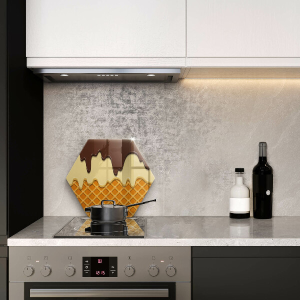 Kuchynská doska zo skla Ilustrácia kornútok zmrzliny