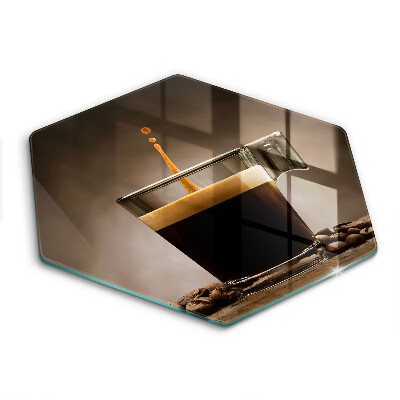 Kuchynská doska veľká zo skla Sklo a kávové zrná