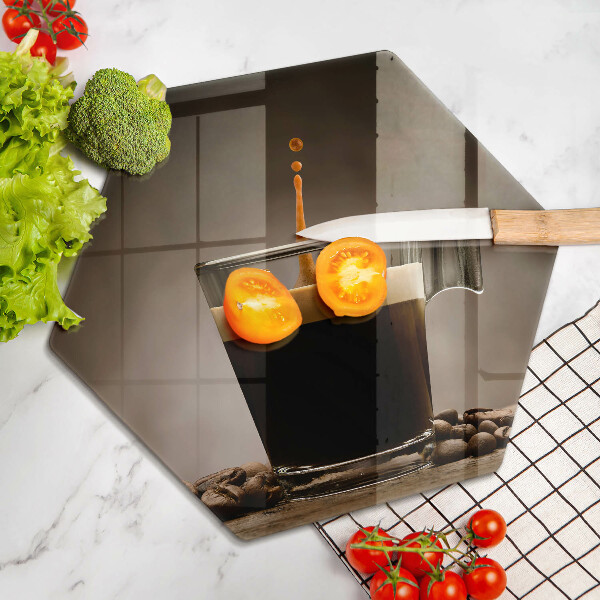 Kuchynská doska veľká zo skla Sklo a kávové zrná