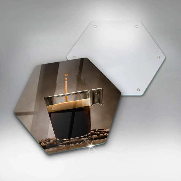 Kuchynská doska veľká zo skla Sklo a kávové zrná