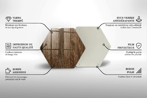 Kuchynská doska veľká zo skla Textúra dreva