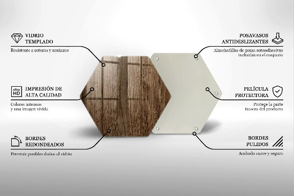 Kuchynská doska veľká zo skla Textúra dreva