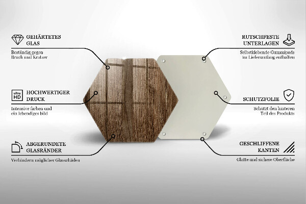 Kuchynská doska veľká zo skla Textúra dreva