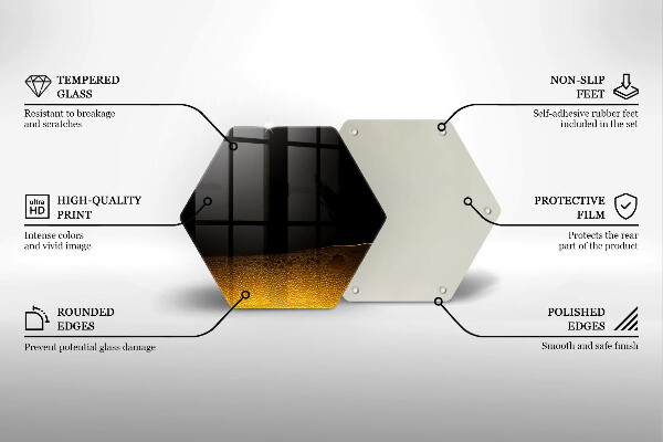Kuchynská doska veľká zo skla Sýtené pivo