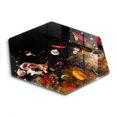 Kuchynská doska veľká zo skla Horúce korenie