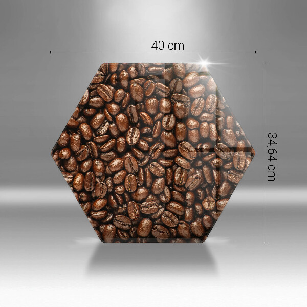 Kuchynská doska veľká zo skla Kávové zrná