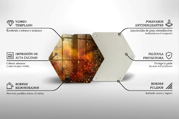 Kuchynská doska veľká zo skla Farebné korenie