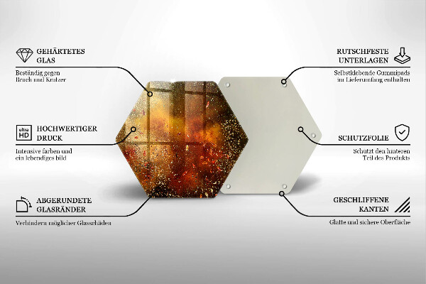 Kuchynská doska veľká zo skla Farebné korenie