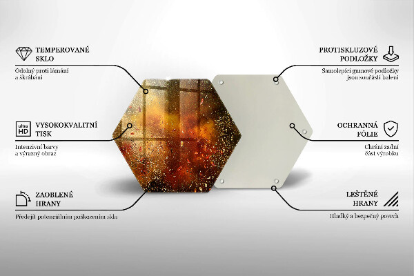 Kuchynská doska veľká zo skla Farebné korenie