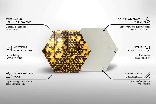Kuchynská doska veľká zo skla Voštinový