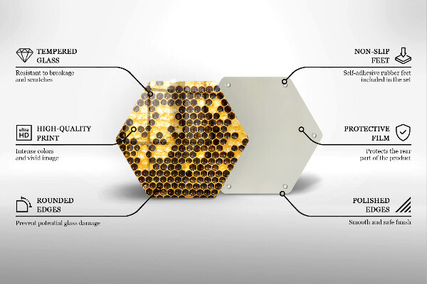 Kuchynská doska veľká zo skla Voštinový