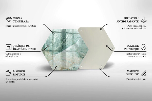 Kuchynská doska zo skla Kamenná štruktúra