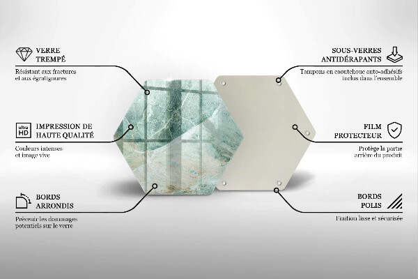 Kuchynská doska zo skla Kamenná štruktúra