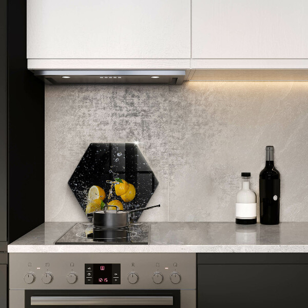 Kuchynská doska veľká zo skla Šťavnaté citrónové ovocie