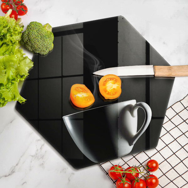 Kuchynská doska veľká zo skla Šálka čaju