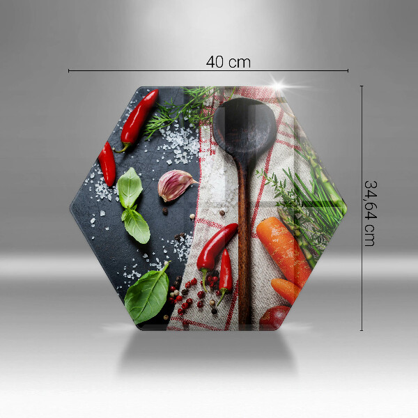 Kuchynská doska veľká zo skla Kuchynské jedlo