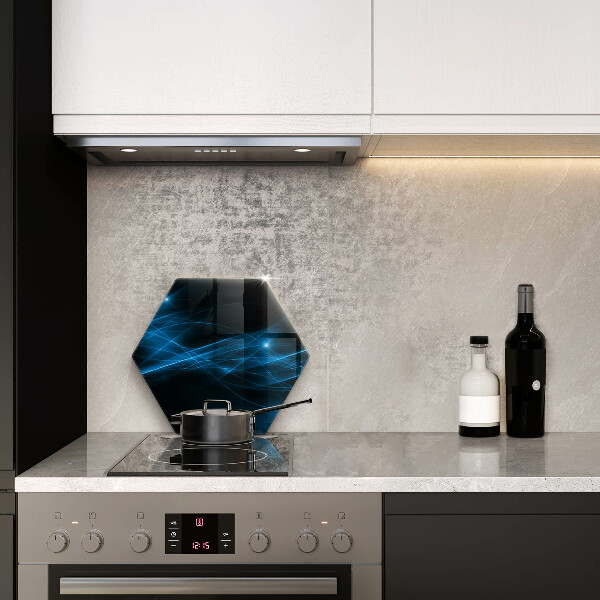 Kuchynská doska veľká zo skla Abstraktný modrý dym