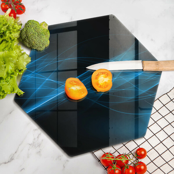 Kuchynská doska veľká zo skla Abstraktný modrý dym