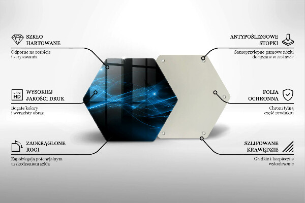 Kuchynská doska veľká zo skla Abstraktný modrý dym