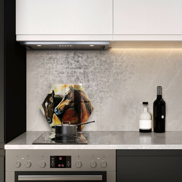 Kuchynská doska zo skla Zvieratá kone