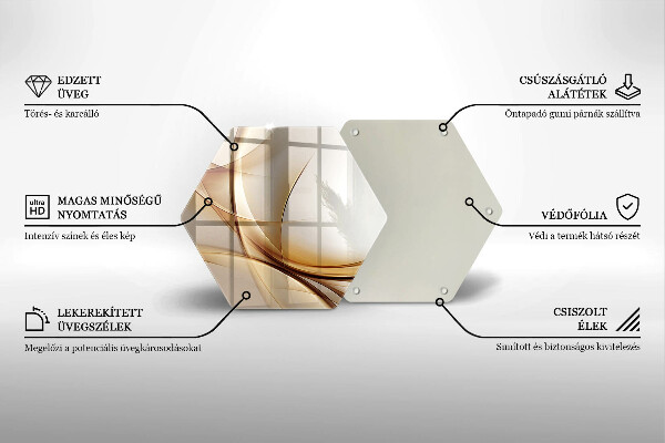 Kuchynská doska veľká zo skla Abstraktné tvary