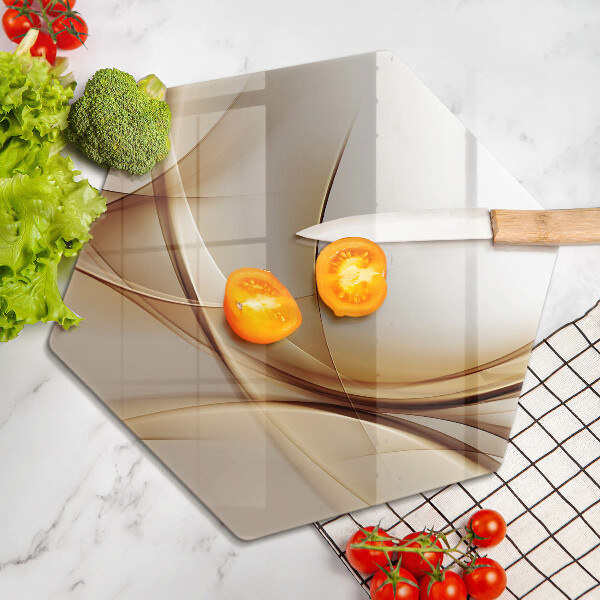 Kuchynská doska veľká zo skla Abstraktné tvary