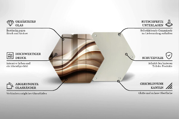 Kuchynská doska veľká zo skla Abstrakcia jemné línie