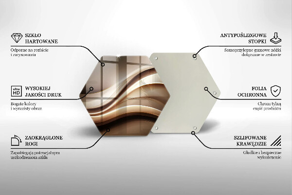 Kuchynská doska veľká zo skla Abstrakcia jemné línie