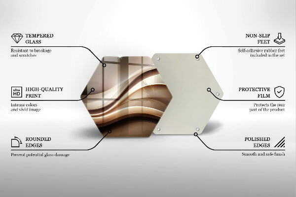 Kuchynská doska veľká zo skla Abstrakcia jemné línie