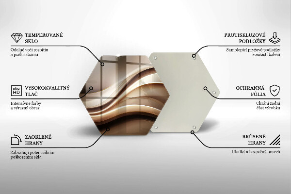 Kuchynská doska veľká zo skla Abstrakcia jemné línie