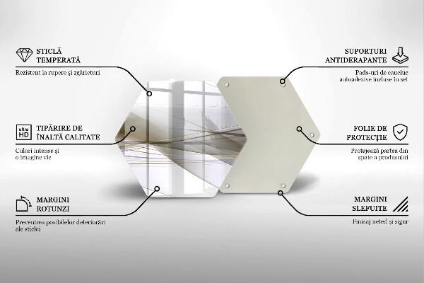 Kuchynská doska veľká zo skla Dizajn abstraktných línií