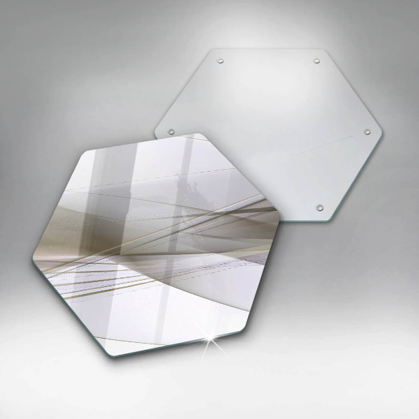 Kuchynská doska veľká zo skla Dizajn abstraktných línií