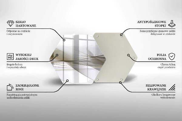 Kuchynská doska veľká zo skla Dizajn abstraktných línií