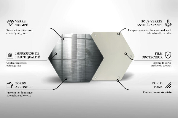 Kuchynská doska veľká zo skla Kovová textúra