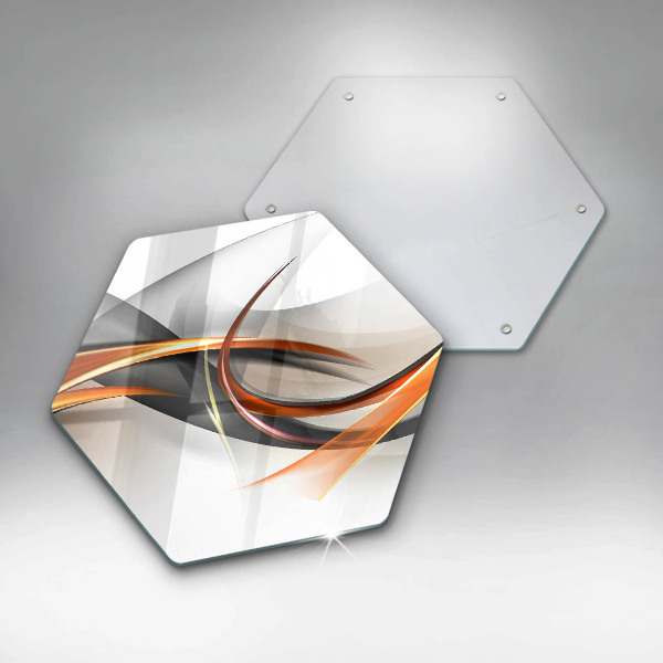 Kuchynská doska veľká zo skla Moderné tvary