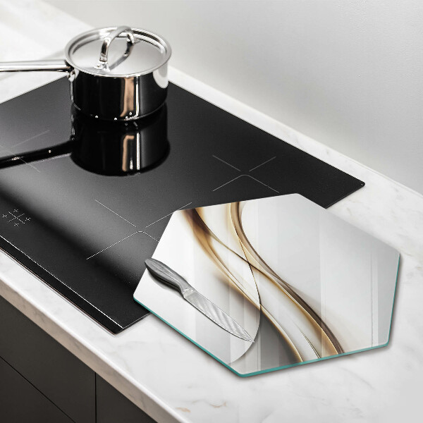 Kuchynská doska veľká zo skla Mäkké línie abstrakcie