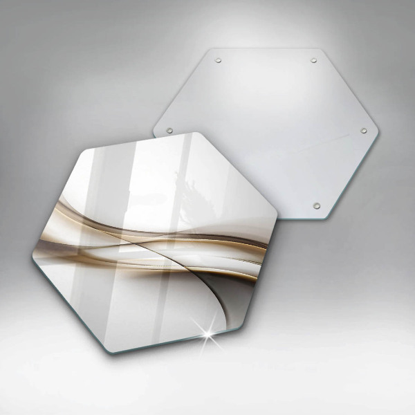 Kuchynská doska veľká zo skla Mäkké línie abstrakcie