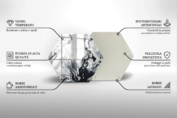Kuchynská doska zo skla Atramentová abstrakcia